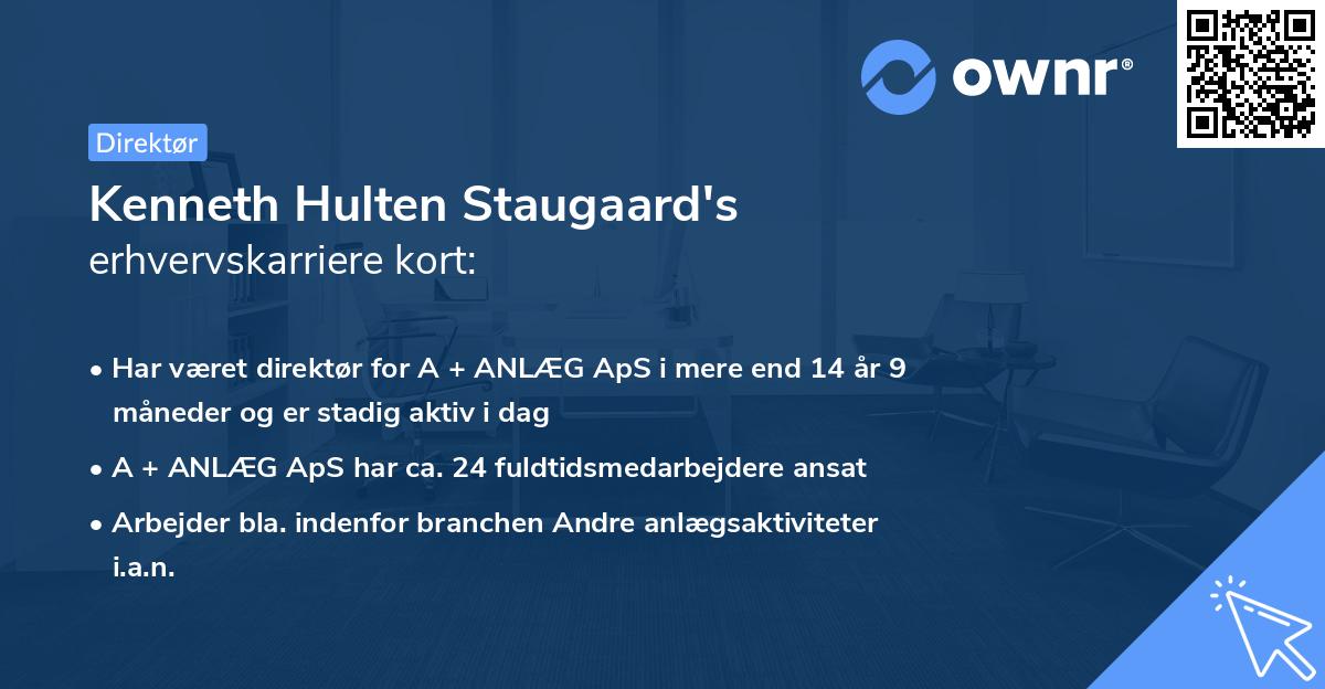 Kenneth Hulten Staugaard's erhvervskarriere kort