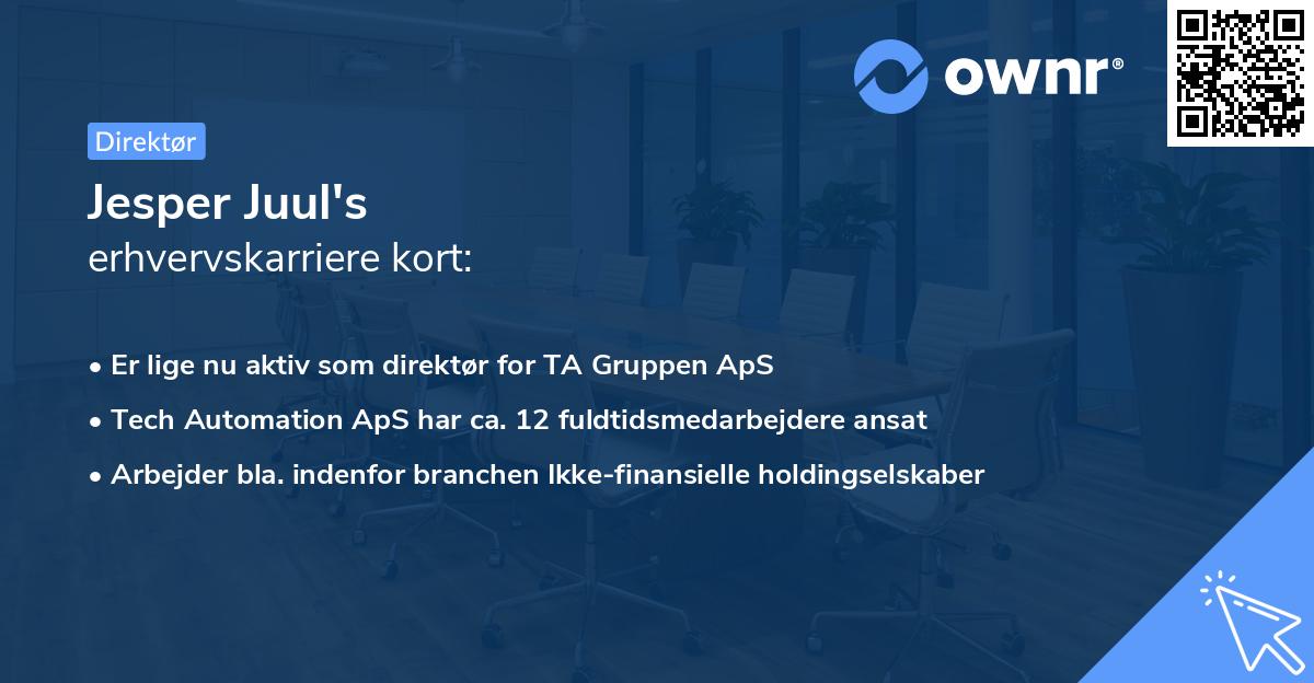 Jesper Juul's erhvervskarriere kort