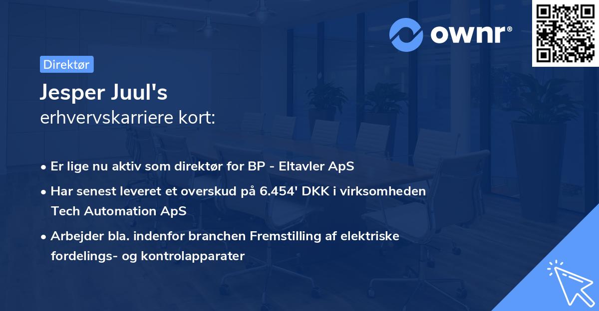 Jesper Juul's erhvervskarriere kort
