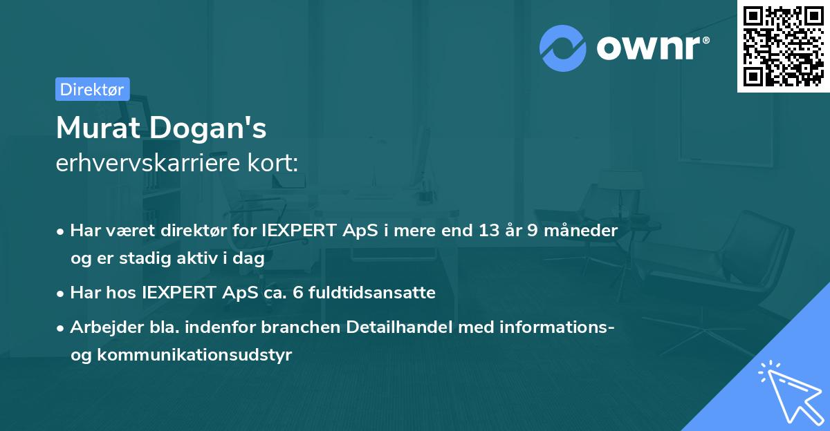 Murat Dogan's erhvervskarriere kort