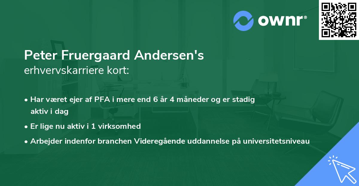 Peter Fruergaard Andersen's erhvervskarriere kort