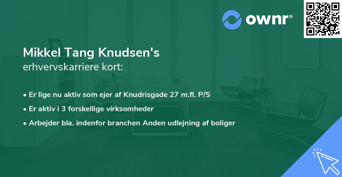 Mikkel Tang Knudsen's erhvervskarriere kort