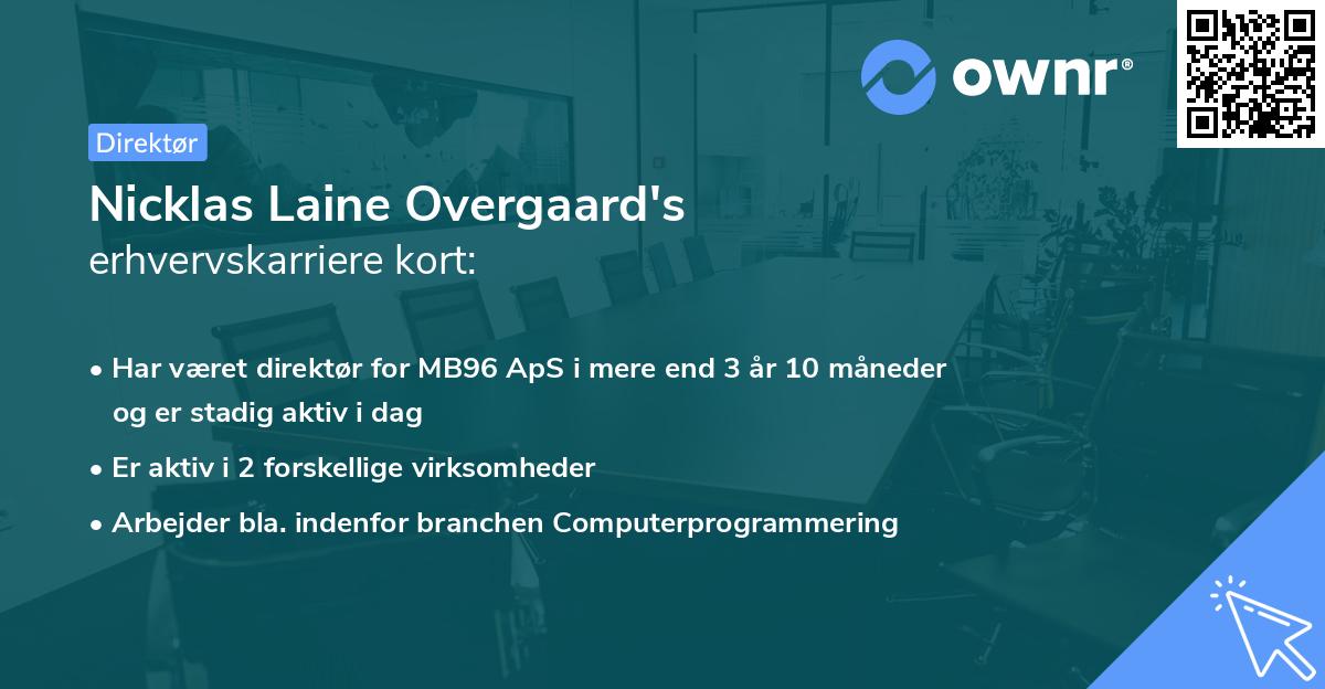Nicklas Laine Overgaard's erhvervskarriere kort