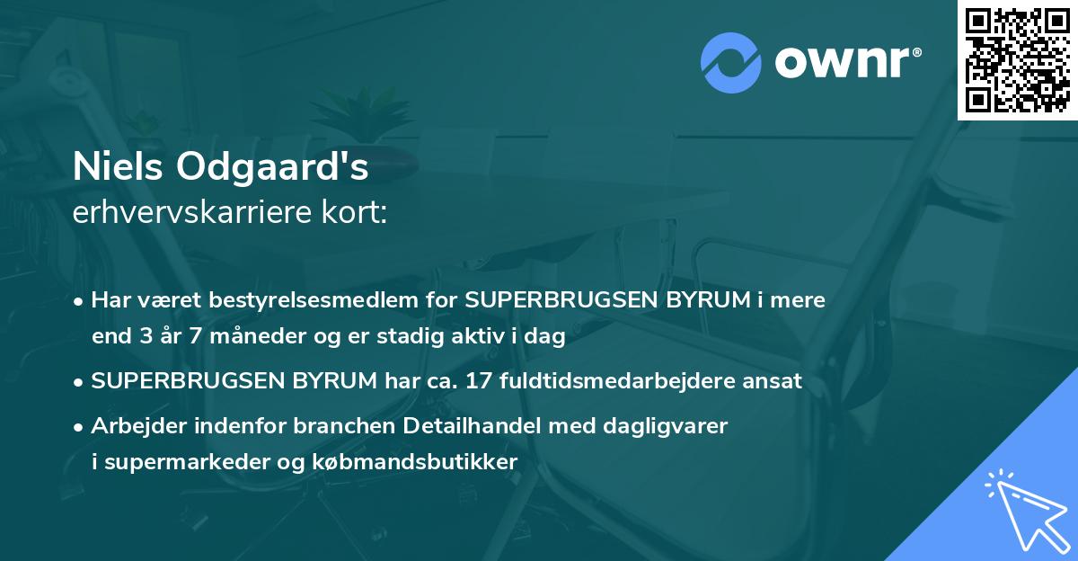 Niels Odgaard's erhvervskarriere kort