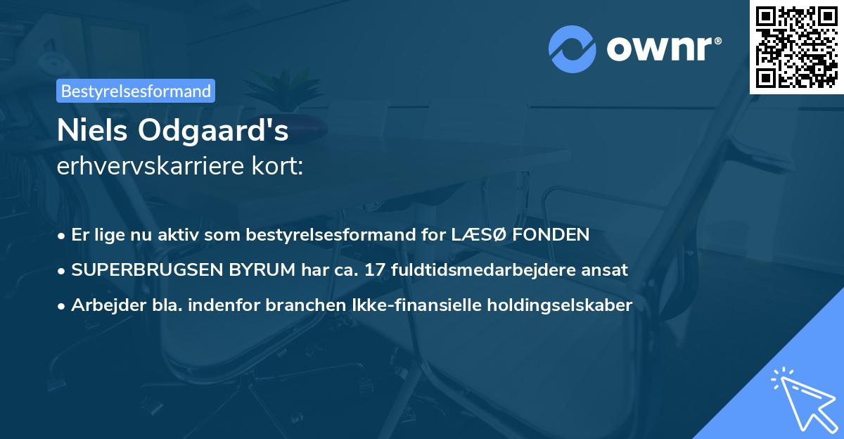 Niels Odgaard's erhvervskarriere kort