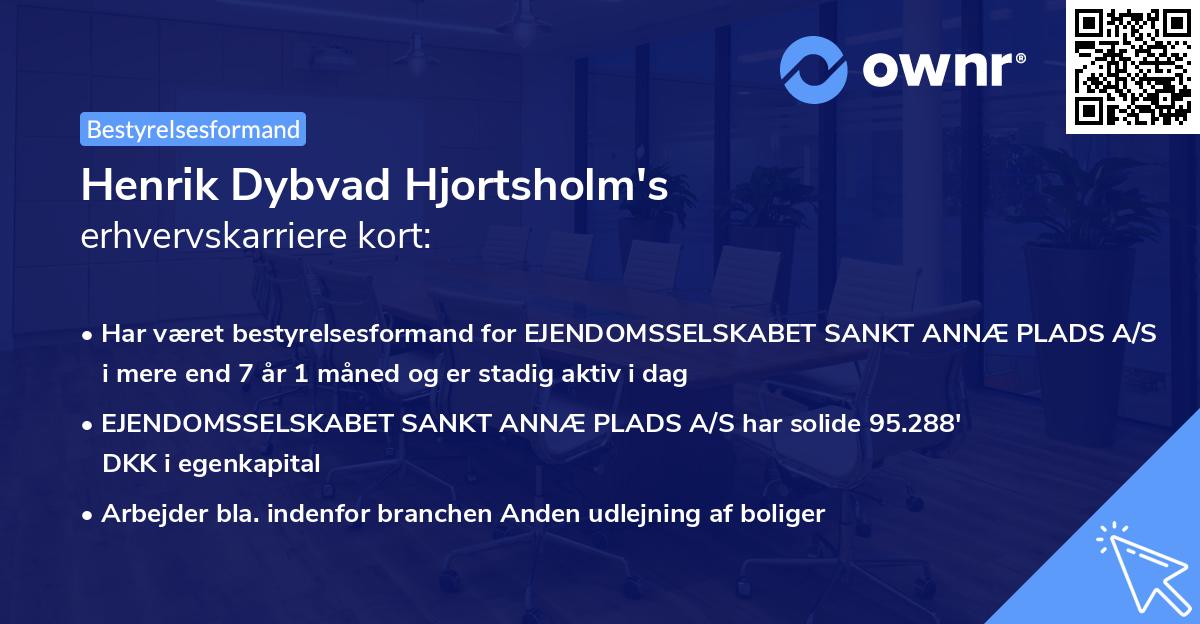 Henrik Dybvad Hjortsholm's erhvervskarriere kort