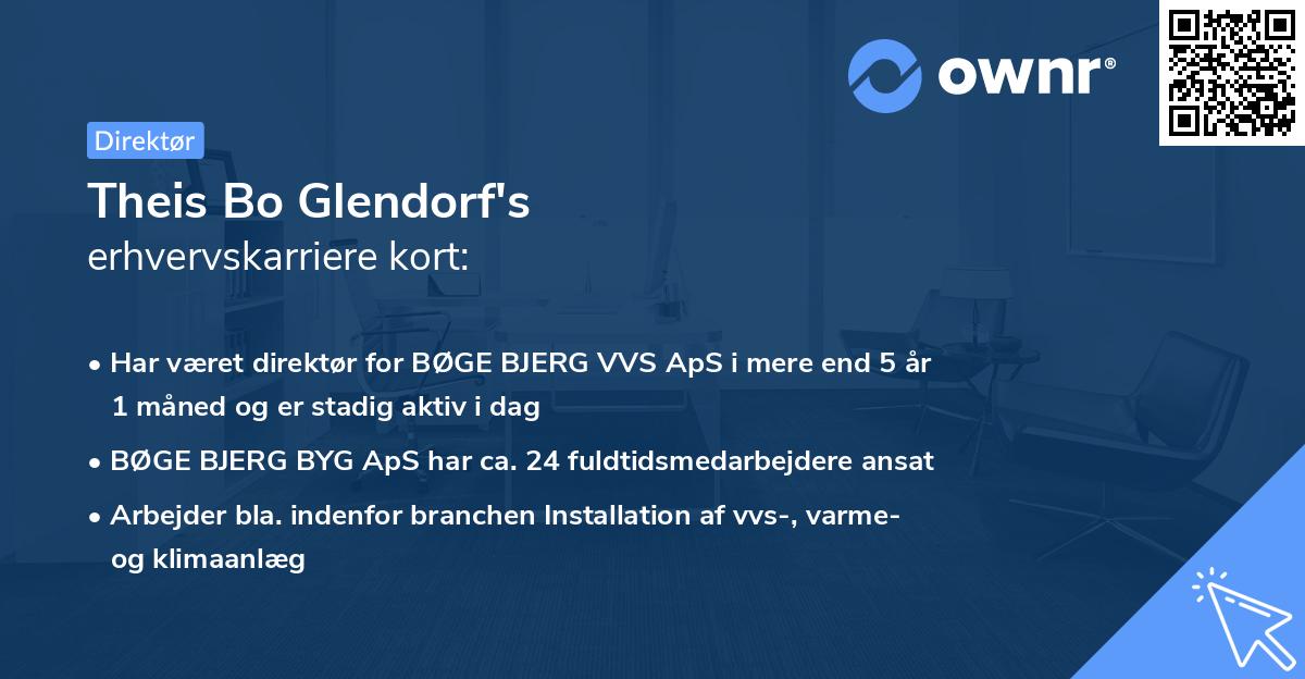 Theis Bo Glendorf's erhvervskarriere kort