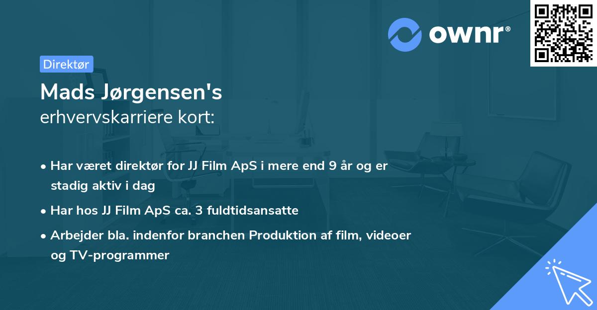 Mads Jørgensen's erhvervskarriere kort