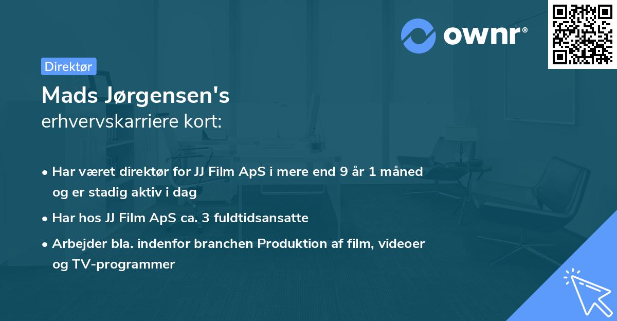 Mads Jørgensen's erhvervskarriere kort