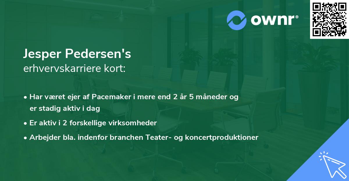Jesper Pedersen's erhvervskarriere kort