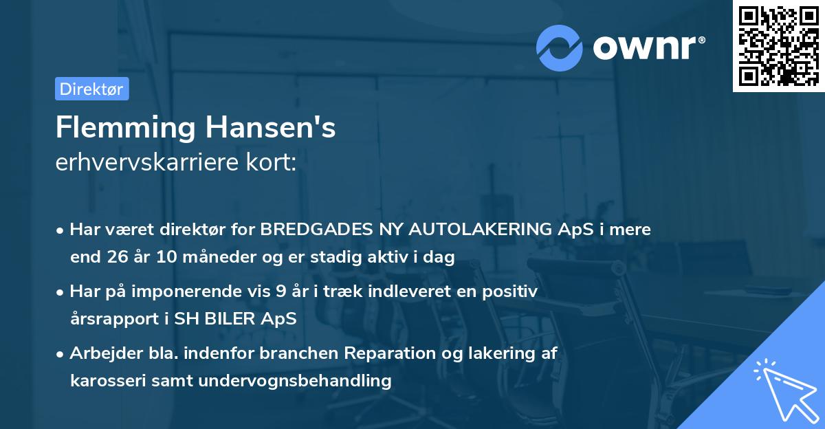 Flemming Hansen's erhvervskarriere kort