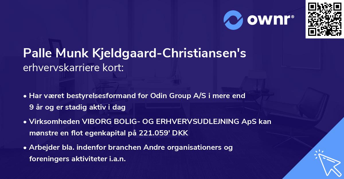 Palle Munk Kjeldgaard-Christiansen's erhvervskarriere kort