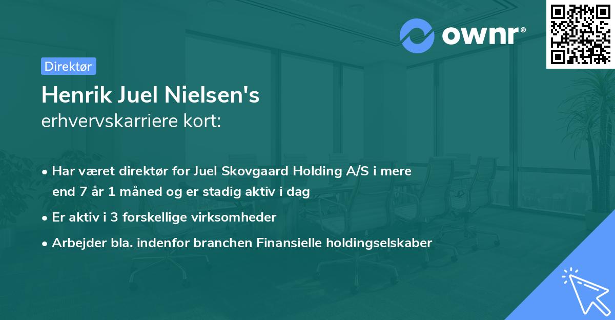 Henrik Juel Nielsen's erhvervskarriere kort