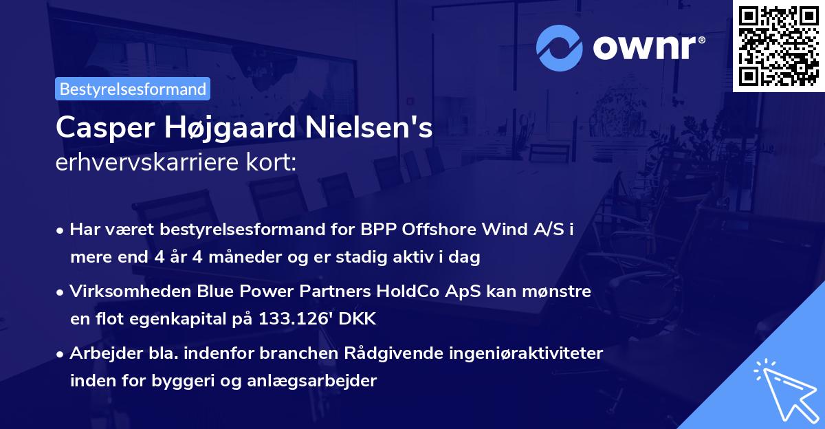 Casper Højgaard Nielsen's erhvervskarriere kort