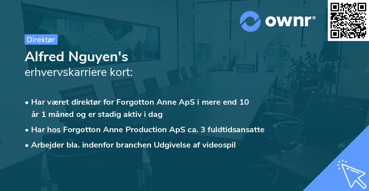 Alfred Nguyen's erhvervskarriere kort