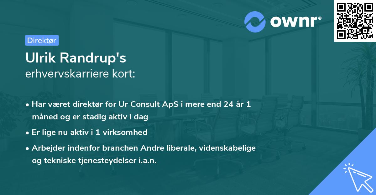 Ulrik Randrup's erhvervskarriere kort