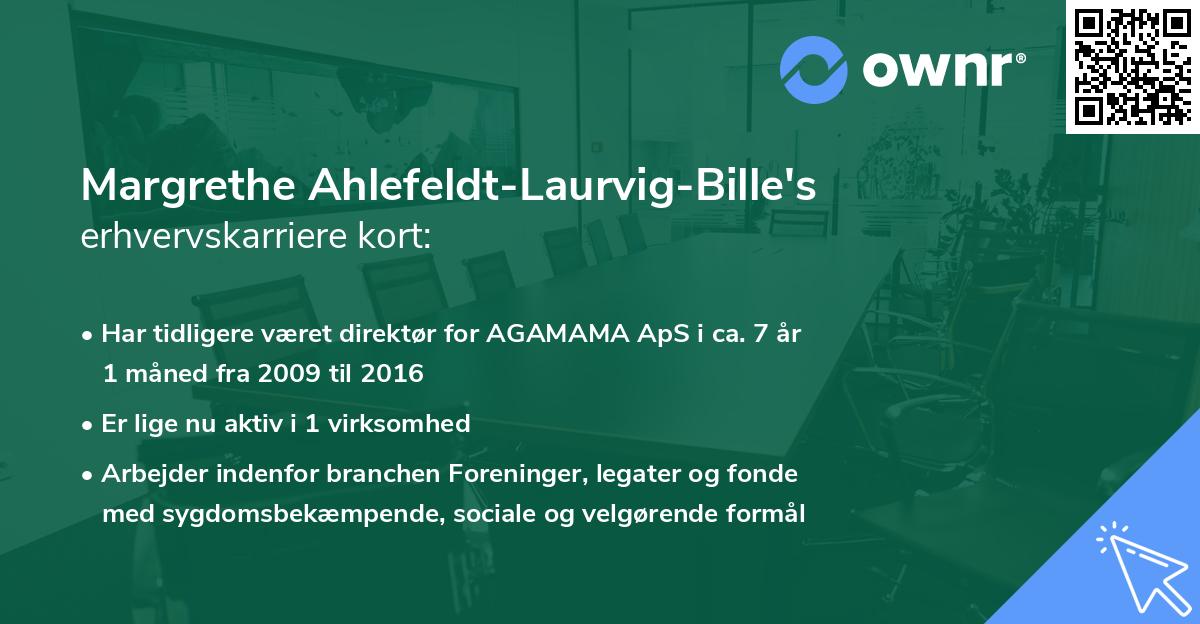 Margrethe Ahlefeldt-Laurvig-Bille's erhvervskarriere kort