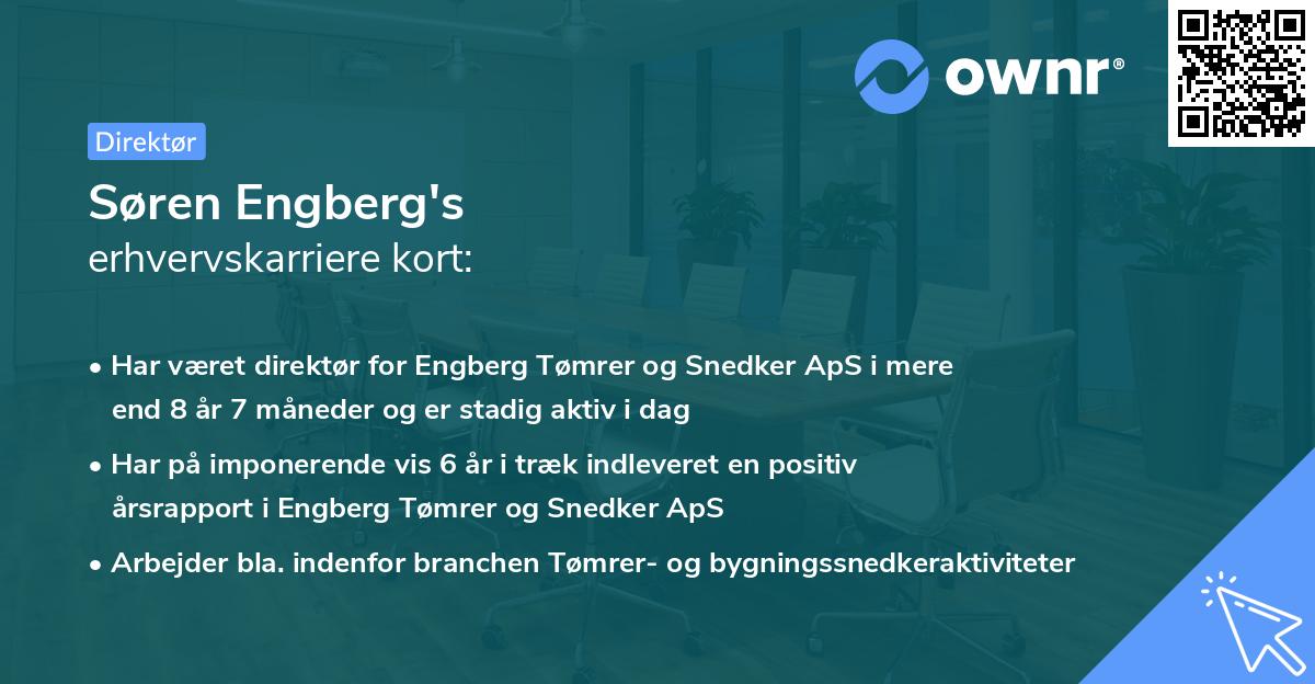 Søren Engberg's erhvervskarriere kort
