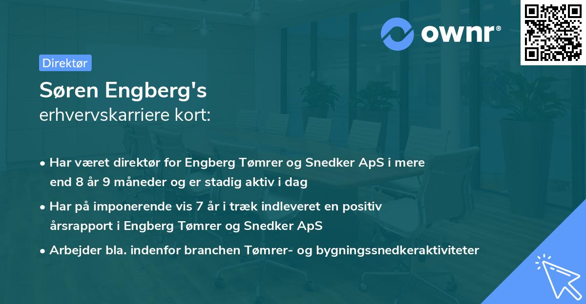 Søren Engberg's erhvervskarriere kort