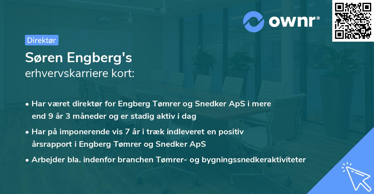 Søren Engberg's erhvervskarriere kort