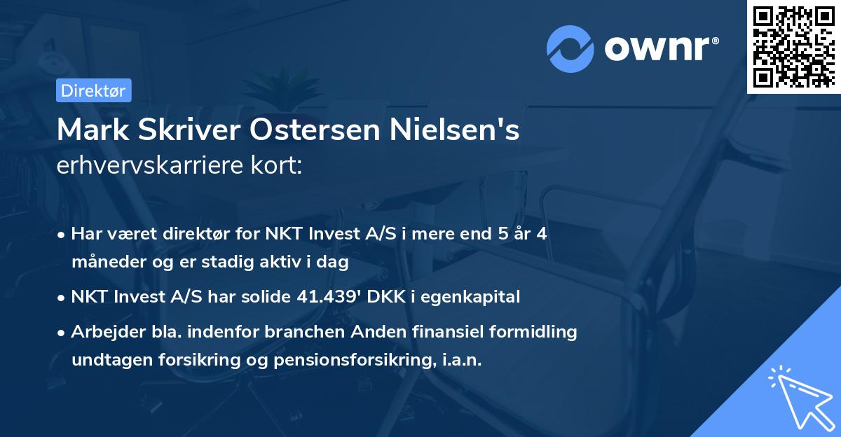 Mark Skriver Ostersen Nielsen's erhvervskarriere kort