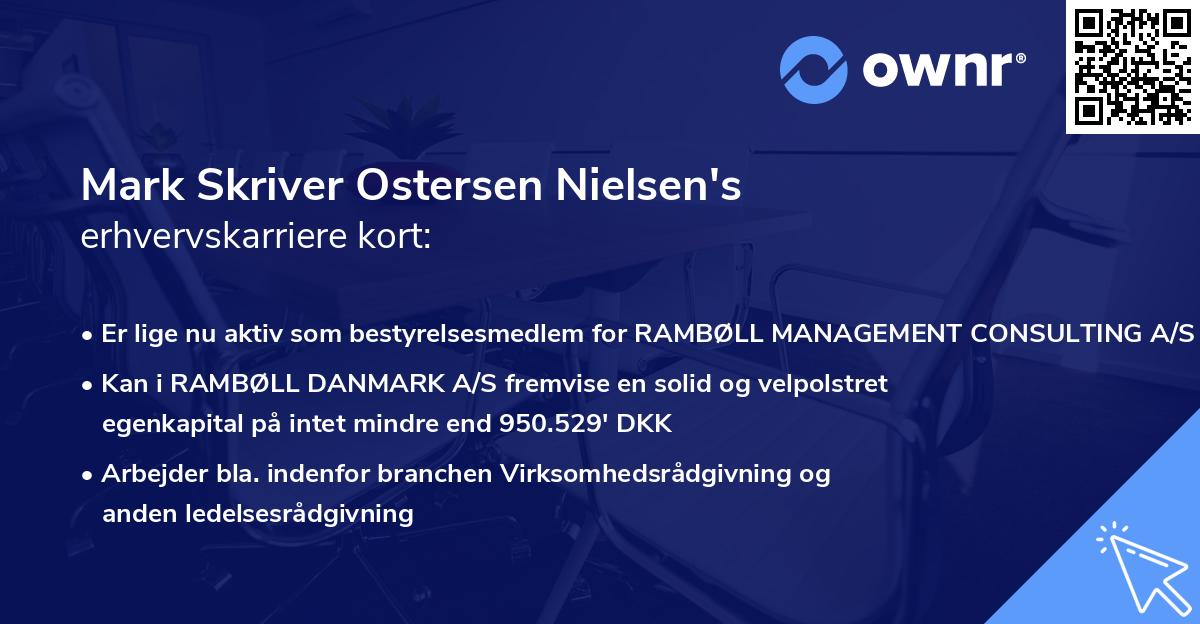 Mark Skriver Ostersen Nielsen's erhvervskarriere kort