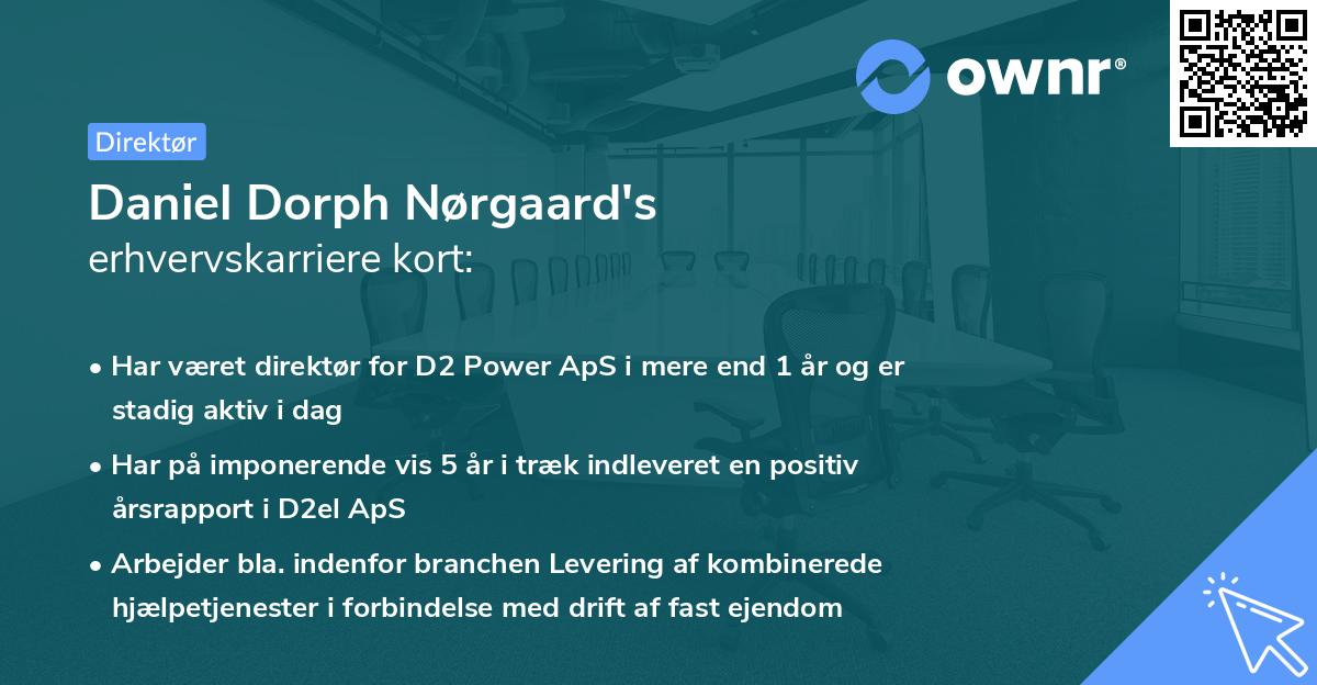 Daniel Dorph Nørgaard's erhvervskarriere kort