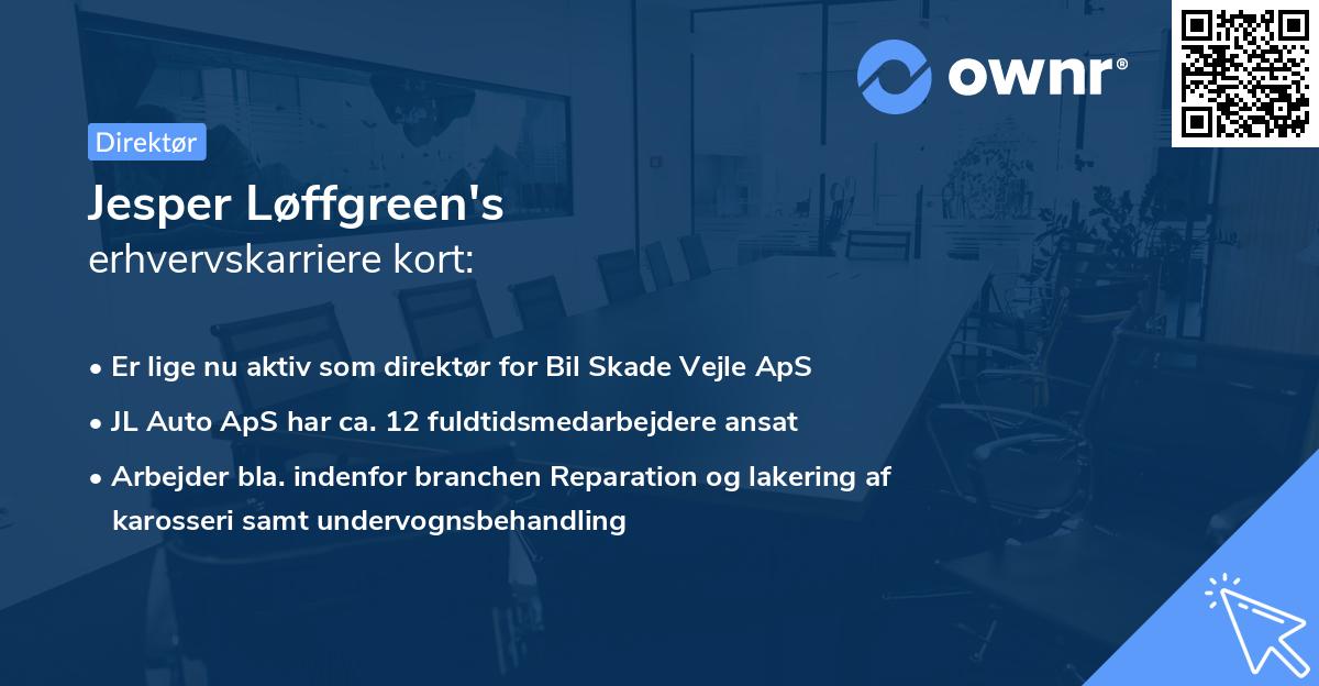 Jesper Løffgreen's erhvervskarriere kort