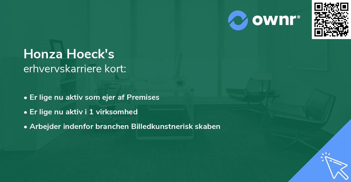 Honza Hoeck's erhvervskarriere kort