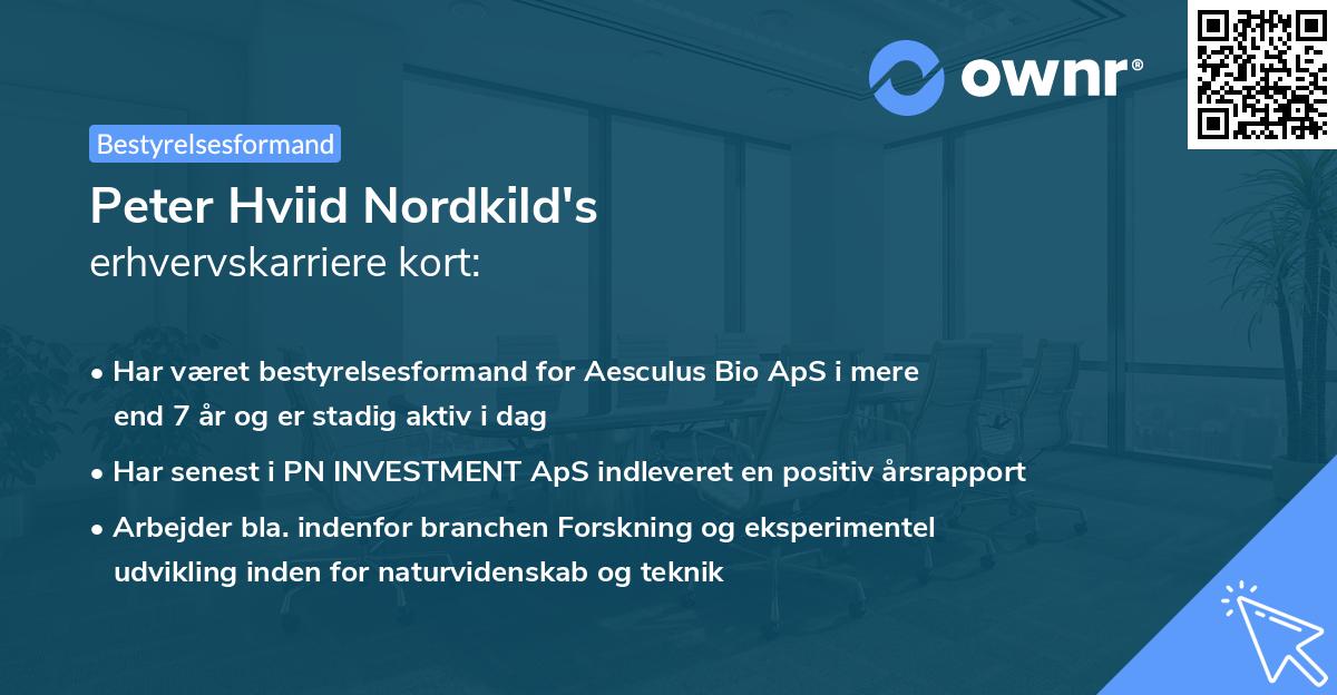Peter Hviid Nordkild's erhvervskarriere kort