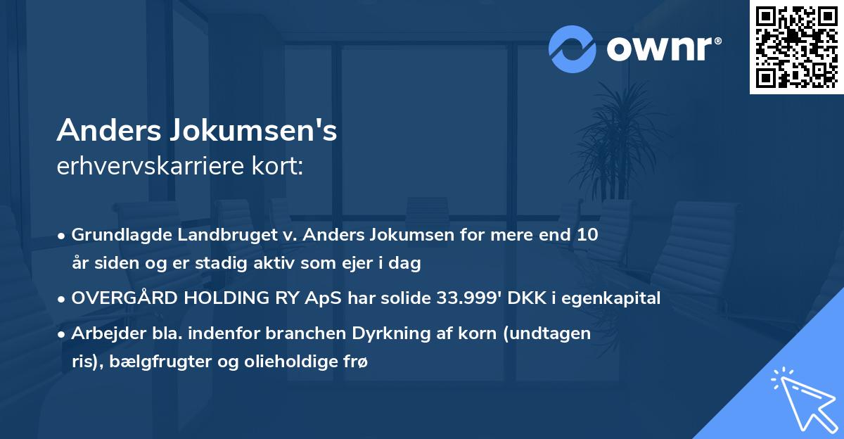 Anders Jokumsen's erhvervskarriere kort