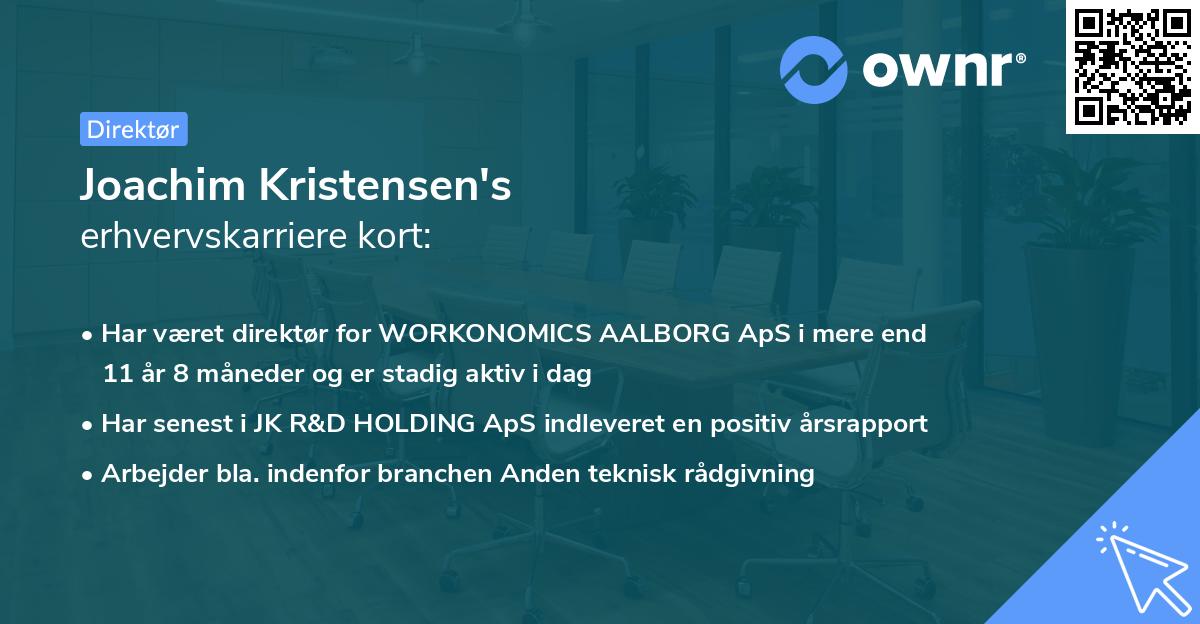 Joachim Kristensen's erhvervskarriere kort