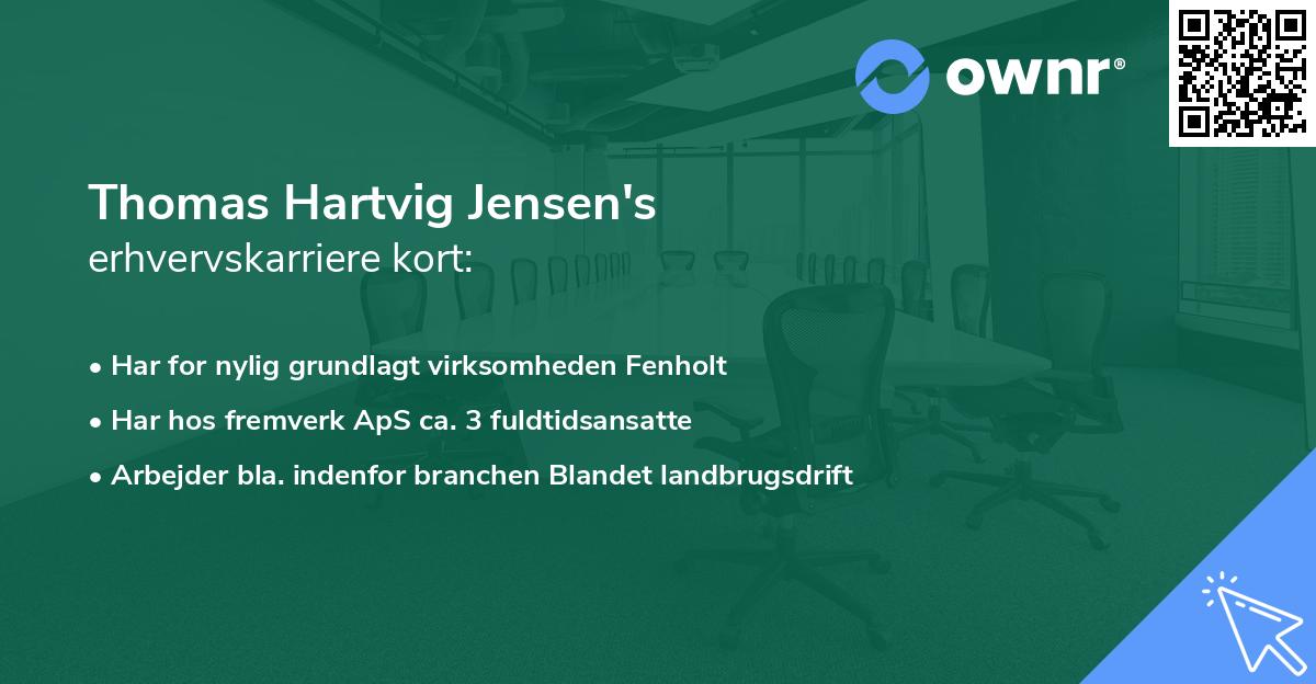 Thomas Hartvig Jensen's erhvervskarriere kort