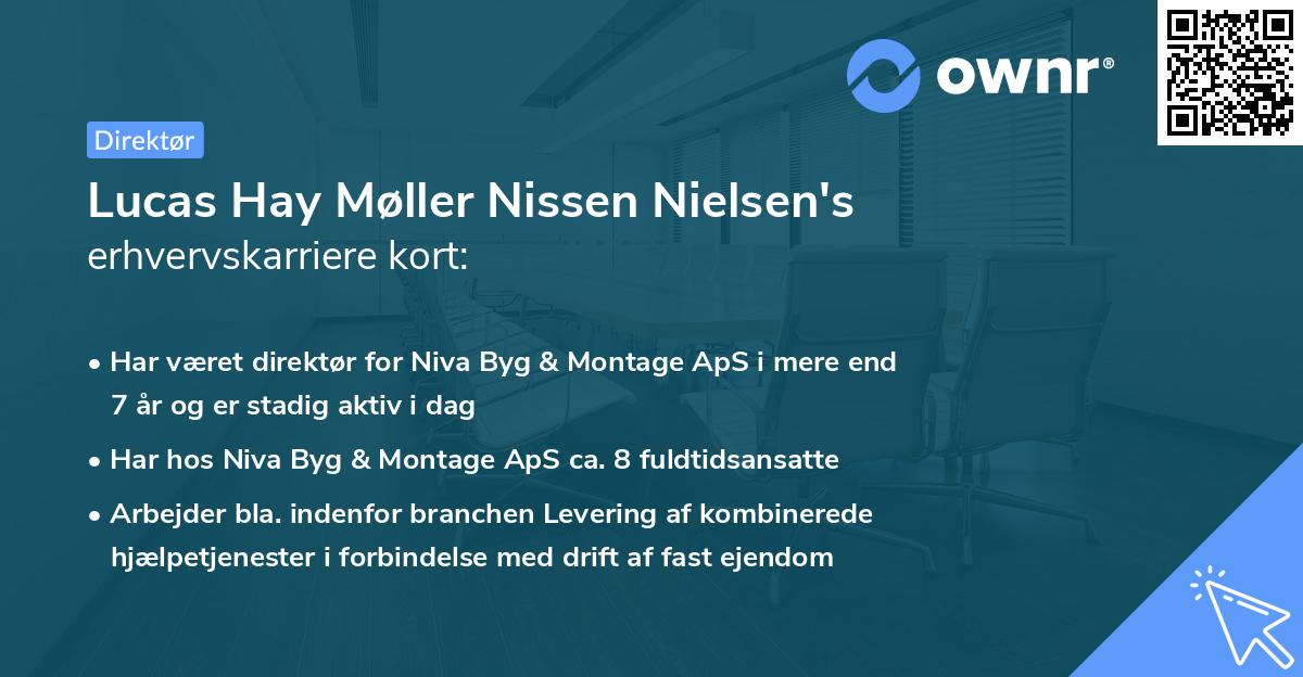 Lucas Hay Møller Nissen Nielsen's erhvervskarriere kort