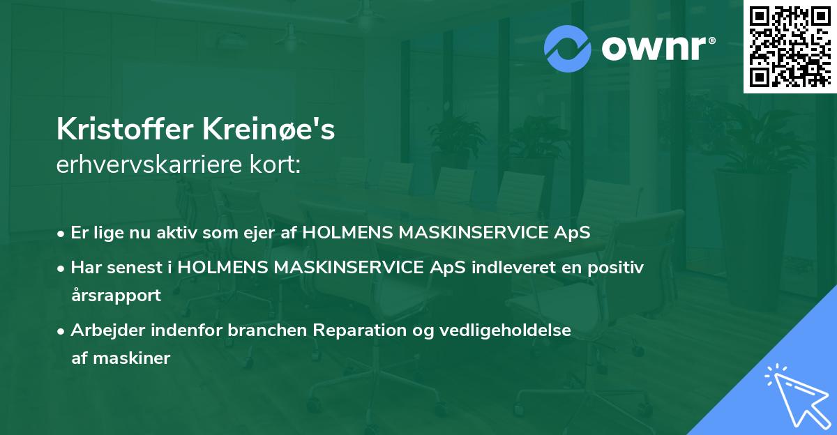 Kristoffer Kreinøe's erhvervskarriere kort