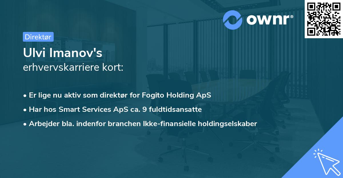 Ulvi Imanov's erhvervskarriere kort