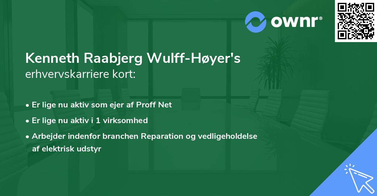 Kenneth Raabjerg Wulff-Høyer's erhvervskarriere kort