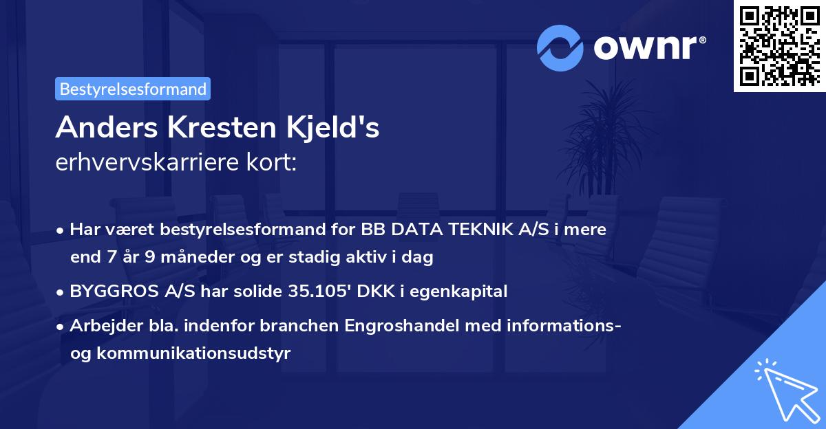 Anders Kresten Kjeld's erhvervskarriere kort