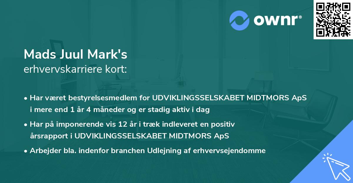Mads Juul Mark's erhvervskarriere kort