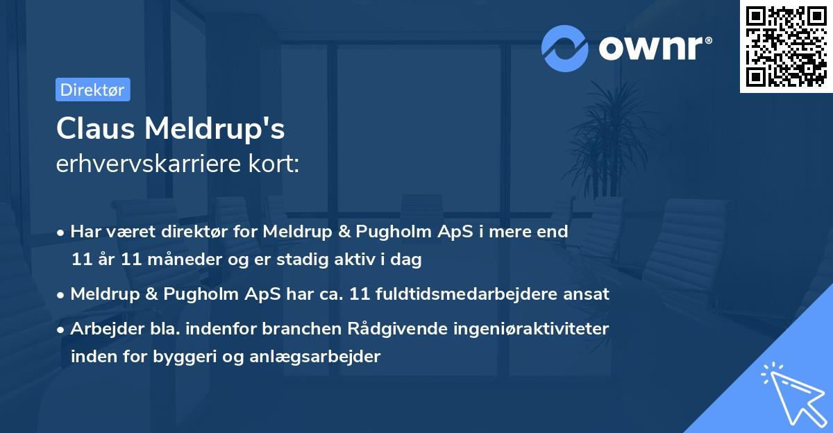 Claus Meldrup's erhvervskarriere kort