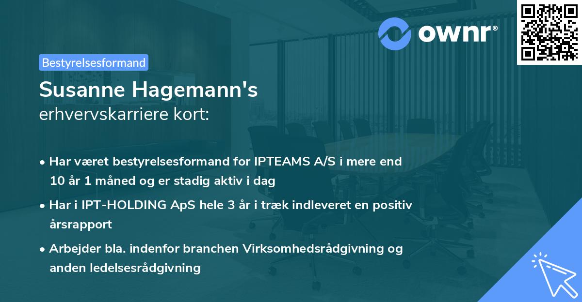 Susanne Hagemann's erhvervskarriere kort