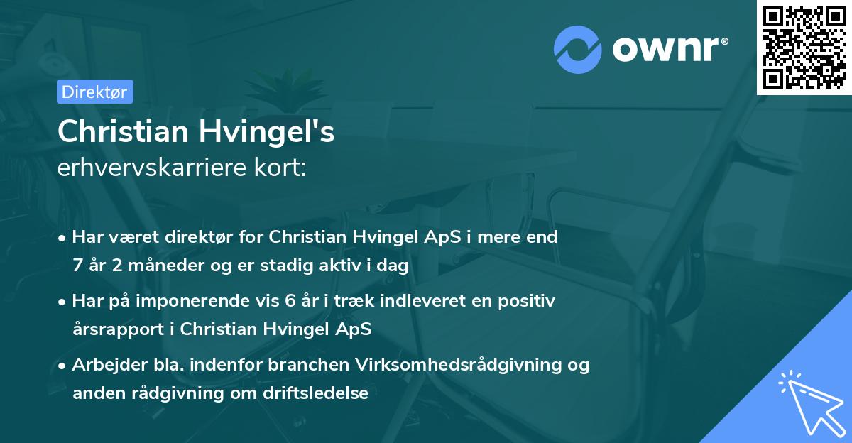 Christian Hvingel's erhvervskarriere kort