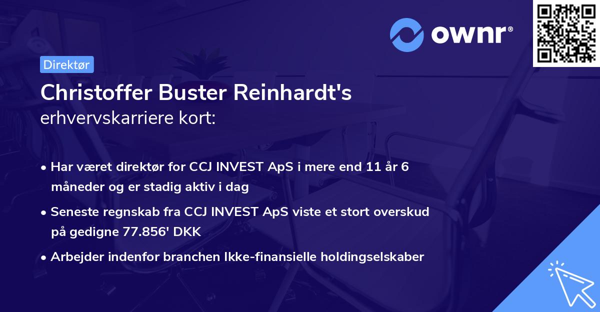 Christoffer Buster Reinhardt's erhvervskarriere kort
