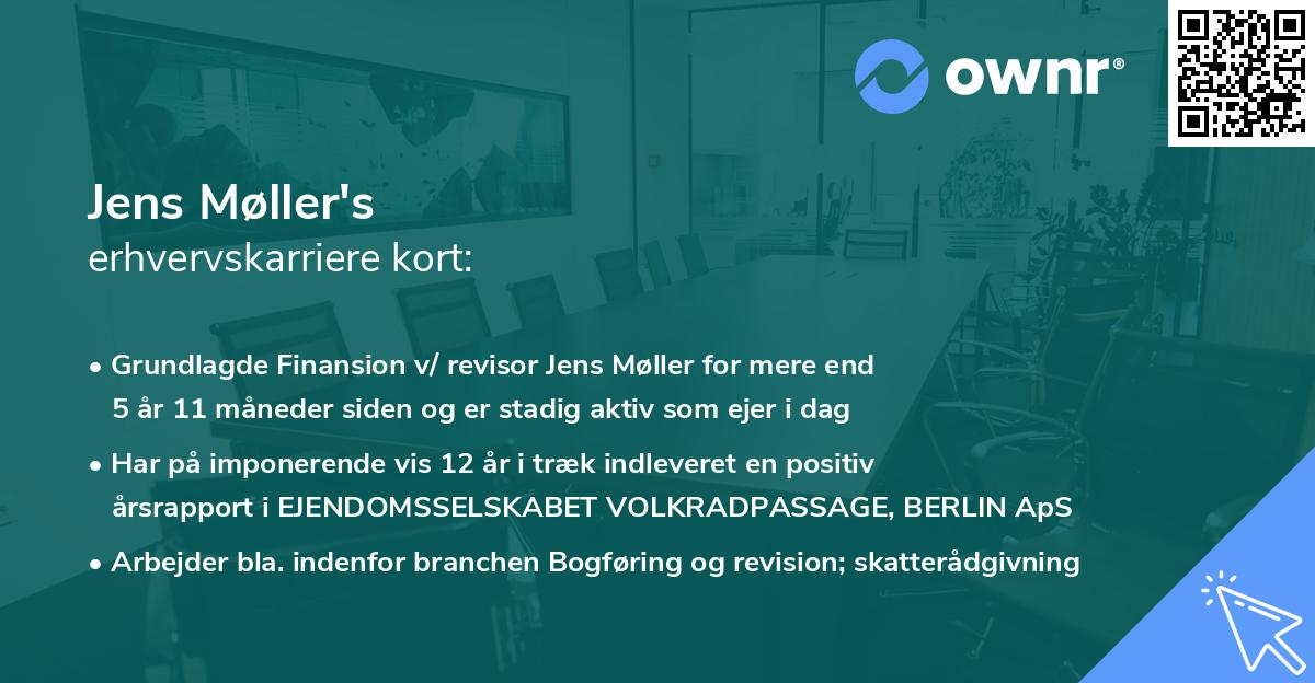 Jens Møller's erhvervskarriere kort