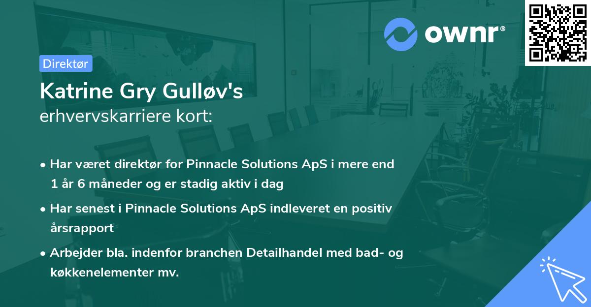 Katrine Gry Gulløv's erhvervskarriere kort