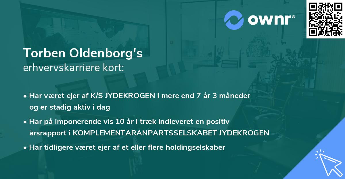 Torben Oldenborg's erhvervskarriere kort