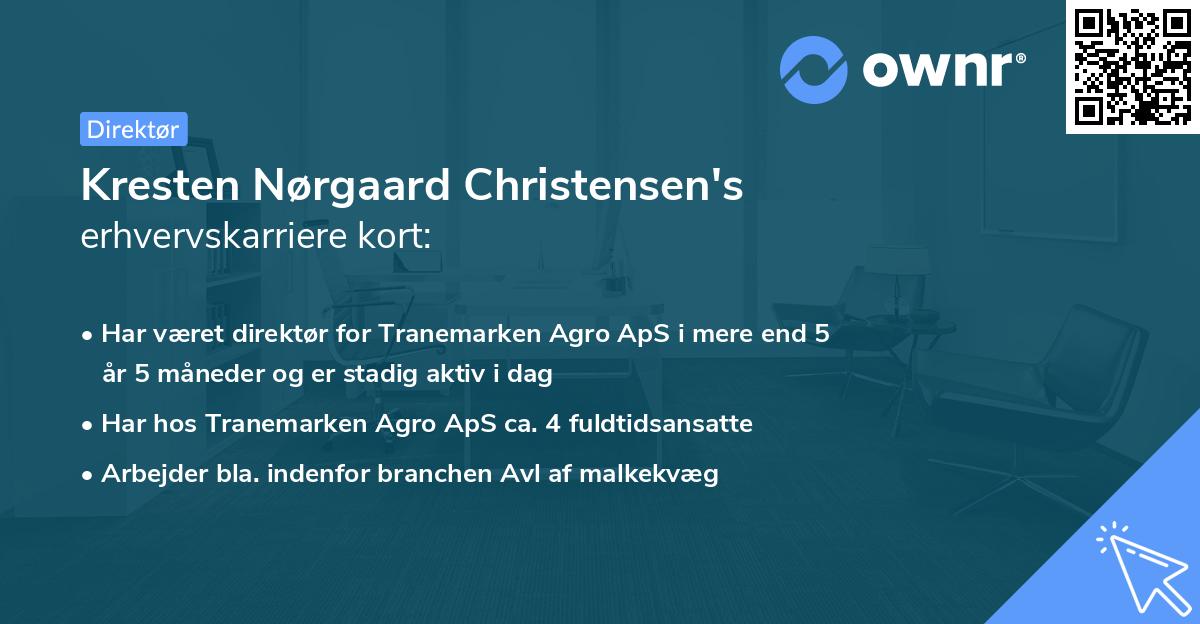Kresten Nørgaard Christensen's erhvervskarriere kort