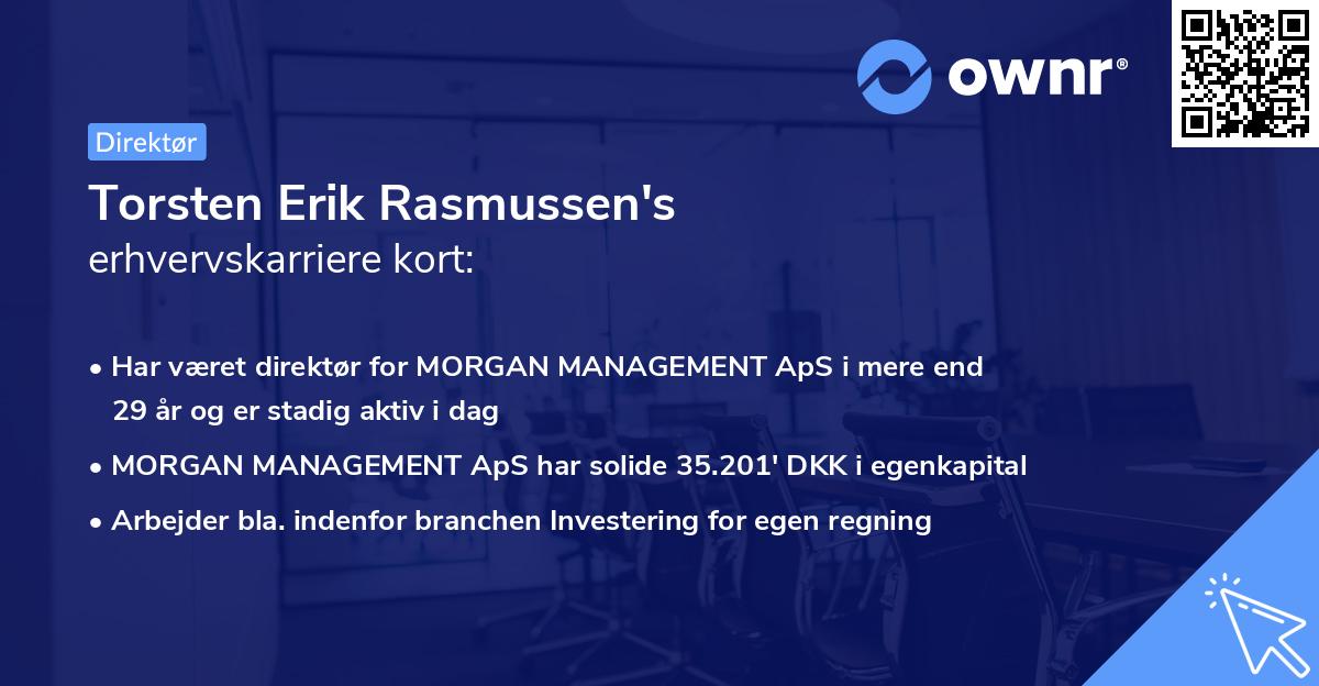 Torsten Erik Rasmussen's erhvervskarriere kort
