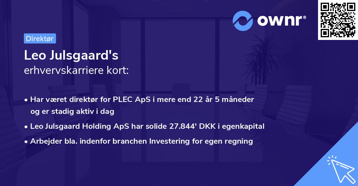 Leo Julsgaard's erhvervskarriere kort