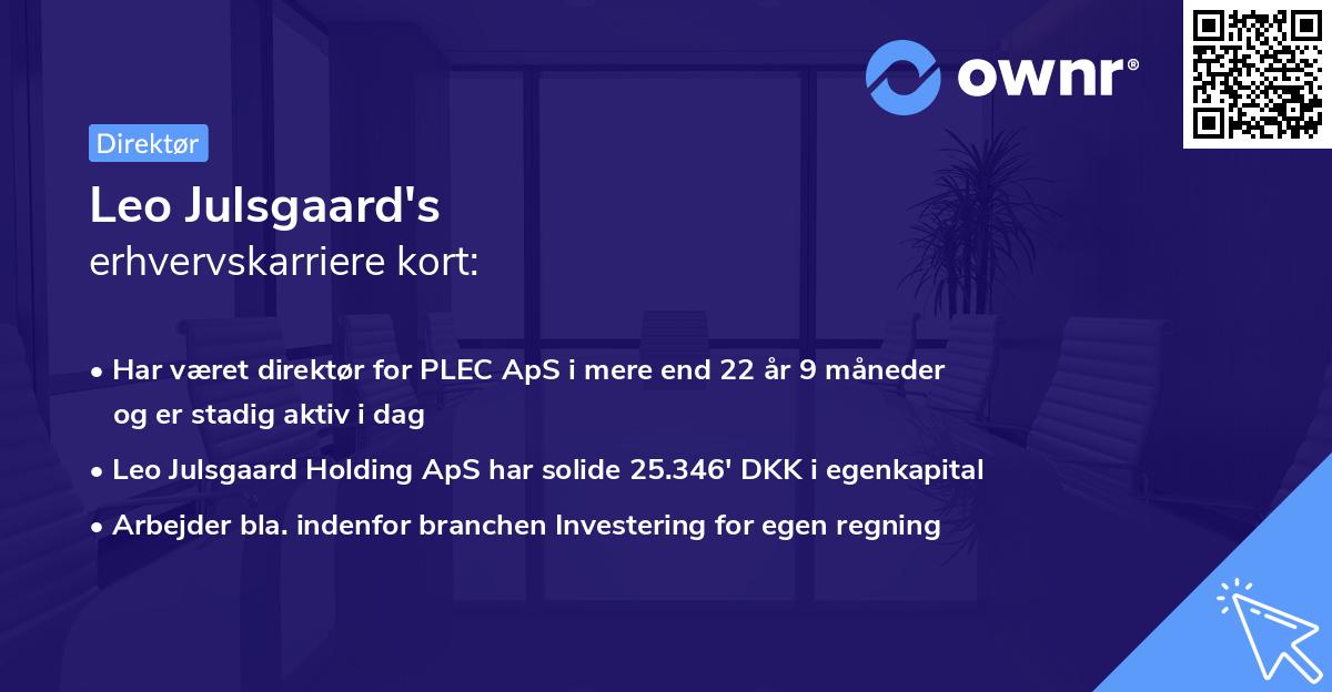 Leo Julsgaard's erhvervskarriere kort
